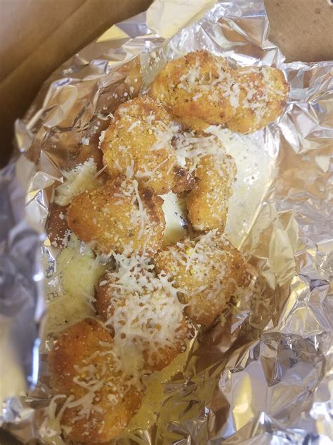 I see your cinna-bites and raise you boneless chicken with garlic oil ...