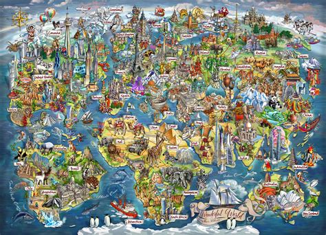 Wonderful World Map Illustration