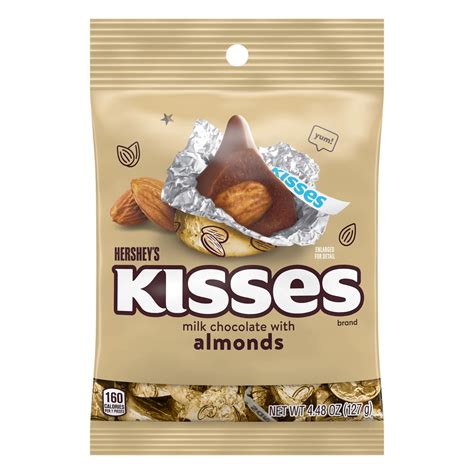 Hershey'S Kisses Milk Chocolate With Almonds Candy | Fig App