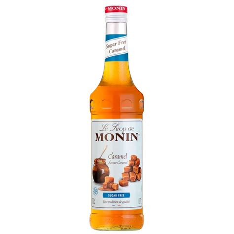 Monin Caramel Syrup sockerfri 70 cl - Dryckesglas.se