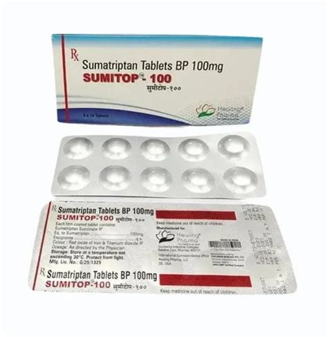 Image result for Sumatriptan 100Mg Tablets