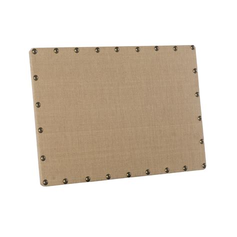 Burlap Bulletin Board 24X36 Antique Bronze Nail Heads Office Kitchen ...