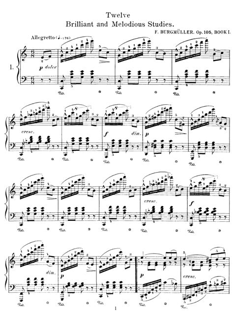 12首华丽优美的钢琴练习曲 Op.105钢琴谱-虫号-虫虫钢琴