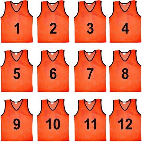 SAS SPORTS 1 to12 Numbered Scrimmage Team Practice Vest Training Bibs ...
