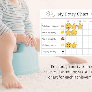 Buy Printable Weekly Potty Training Chart • Potty Sticker Chart ...