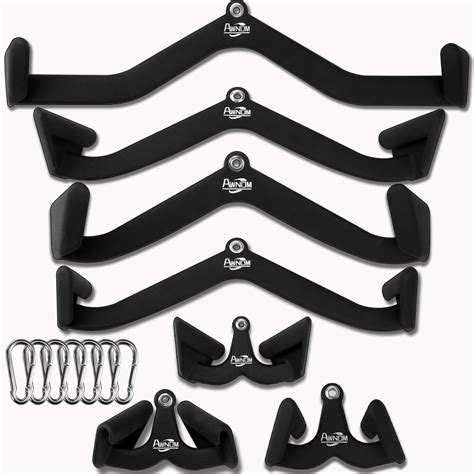 LAT Pulldown Attachment Set,Back Tricep Bar Strength Training,Handle ...