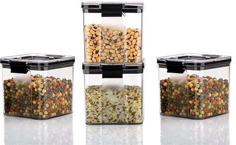 Buy AMBIOUS Plastic Air Tight Containers For Kitchen Storage Set,BPA ...