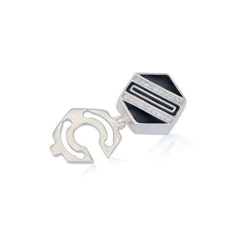 925 Sterling Silver Metro Edge Angular Diamond Coat pin for Men – Vendi