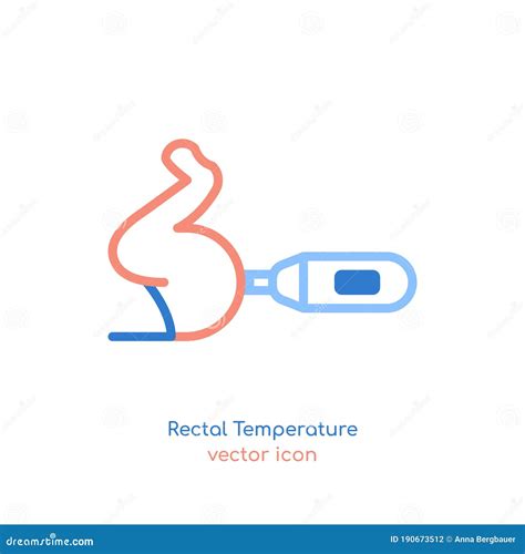 Child rectal temperature stock vector. Illustration of healthy - 190673512