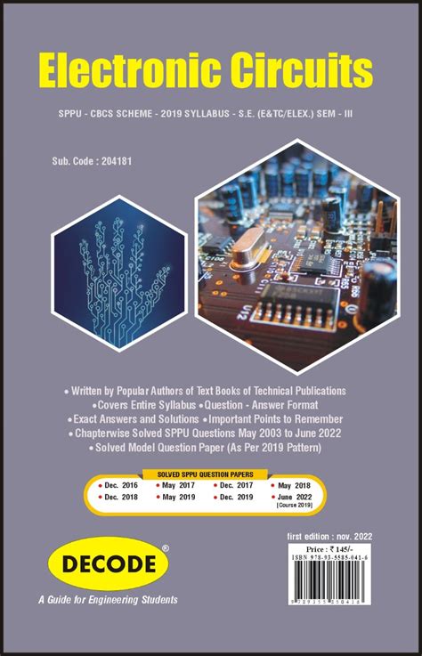 Electronic Circuits for SPPU 19 Course (SE - III - E&Tc - 204181) (Dec ...