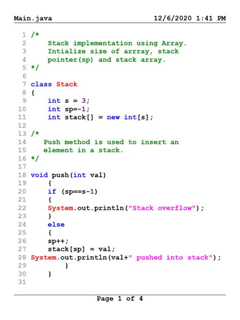 Image result for Stack Implementation Using Array PDF