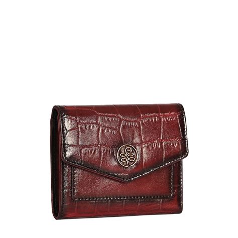 Buy Eske Women Red Beatrice Leather Three Fold Wallet Online