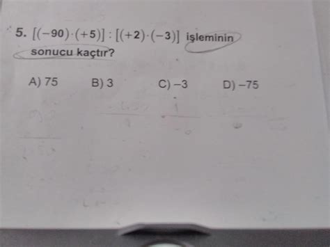Matematik soru 7.sınıf - Sorumatik