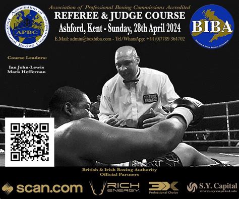 APBC Referee/Judge Course, Double J Boxing, Ashford, 28 April 2024 ...