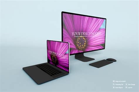 Computer mockup isolated | Premium PSD