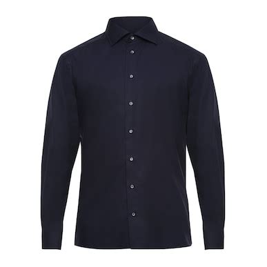 Buy Men Navy Solid Long Sleeve Formal Shirts Online at The Collective ...