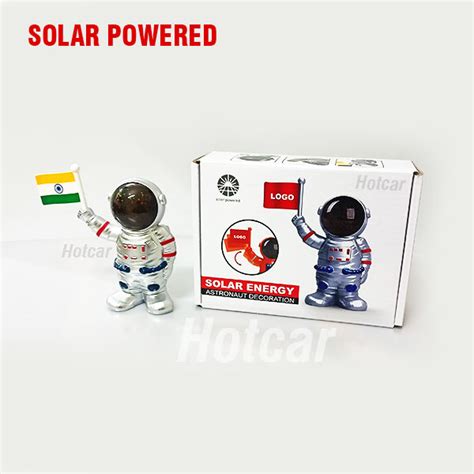 Astronaut with Indian Flag (Solar Powered Car Dashboard Idol)