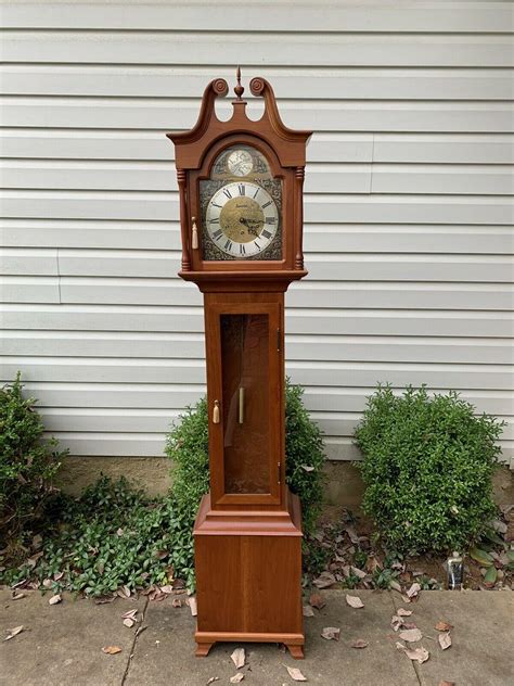 Daneker Jamestown Floor Clock #911, Antique Grandmother Clock, Solid ...