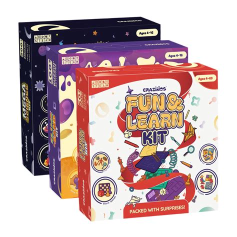 Pack of 3 Kits | Entire Family | Ages 4 to 60 | 350+ Experiments, Game ...