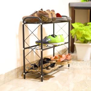 D&V ENGINEERING 3-Tier Metal Shoes Rack Shelf for Closet | Shoe Storage ...