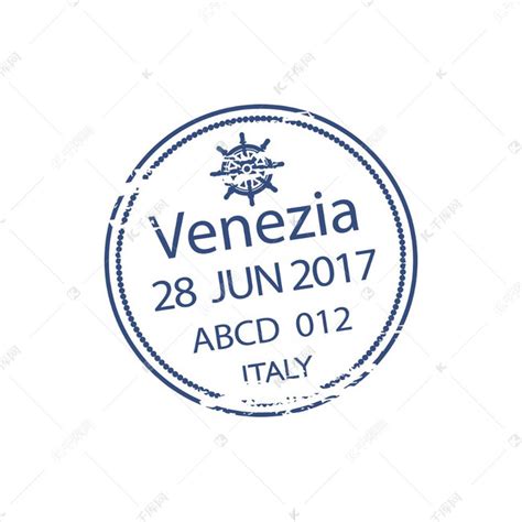 威尼斯港口旅行签证隔离 grunge 邮票。素材图片免费下载-千库网
