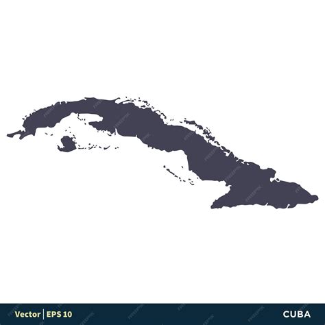 Premium Vector | Cuba north america countries map icon vector logo ...