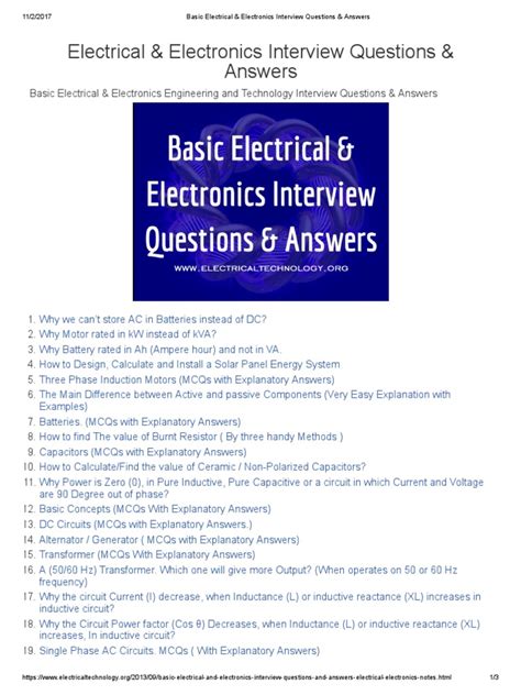 Image result for Electronics Engineer Questions