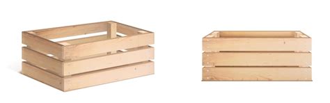 Wooden box or empty crate 3d vector isolated icon | Free Vector
