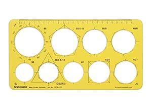 Traceease Geometric Drafting Maxi Circle Template Drawing Stencil ...