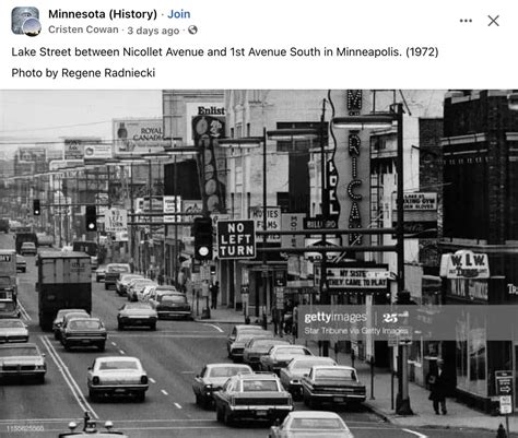 1972 Minneapolis, MN Lake ST between Nicollet AVE and 1st AVE South FB