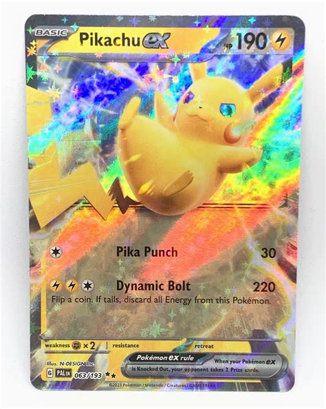 Buy Pokemon - Pikachu ex 063/193 - Paldea Evolved Double Rare Online at ...