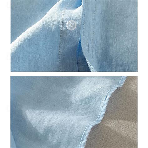 Homme Chemise Chemise Lin Chemise décontractée Chemise en coton Plein ...