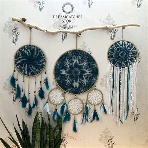 Blue Duck Neck Big Dream Catcher, Big Boho Style Bedroom Decoration Big ...