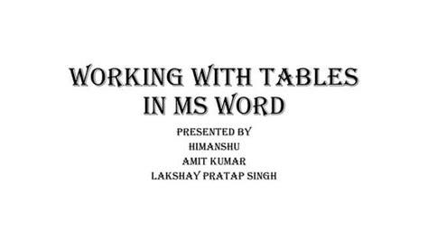 Image result for Word Tables Basic
