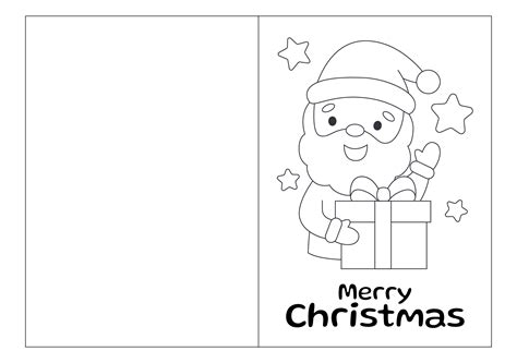 Christmas Coloring Folding Cards Coloring Pages