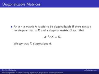 Image result for Diagonalization Linear Algebra