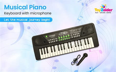 Buy TOYZOLDER Piano Keyboard for Kids with Mic (1 Year Warranty) 37 ...