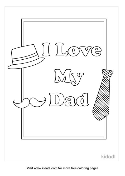 Love Daddy Coloring Page