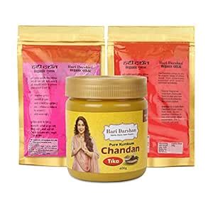 Buy Hari Darshan Holi Combo Chandan Tika with Gulal (Tika -400g, 2 ...
