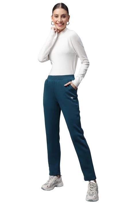 Teal Solid Cotton Blend Track Pants – Global Republic
