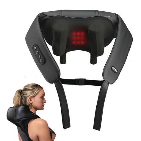 FitRx Shiatsu Pro Shiatsu Back and Neck Massager, Cordless Heated Neck ...