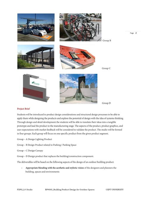 BP4005 2 | Building Product Design For Outdoor Spaces | CEPT - Portfolio