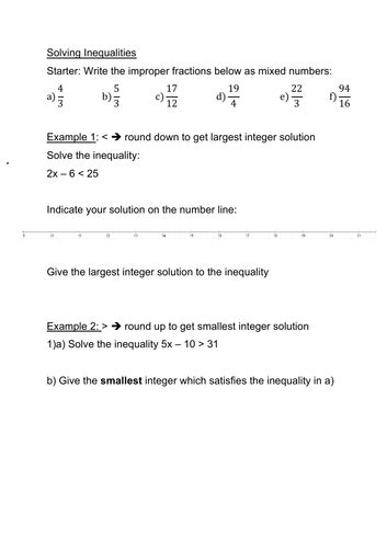 Linear Inequalities Maths Tutor 的图像结果