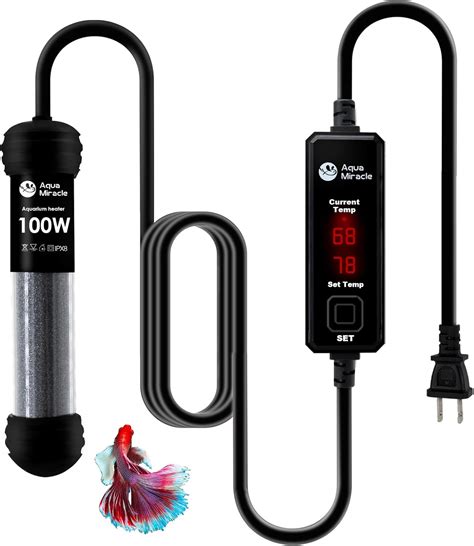 Amazon.com: AquaMiracle Upgraded 100W Small Aquarium Heater Fish Tank ...