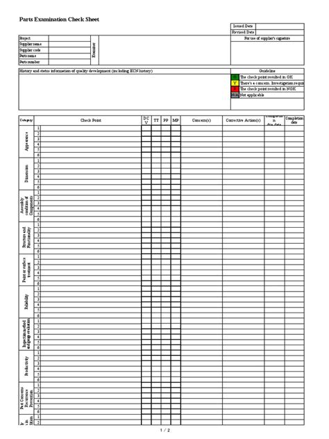 Image result for Probe Check Sheet