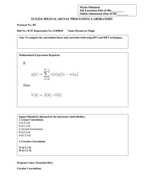Image result for Circular Convolution Property of DFT MATLAB