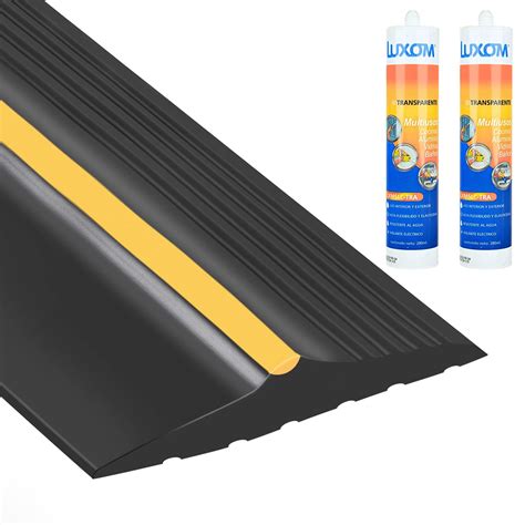 MYFAMIREA 20FT Garage Door Bottom Threshold Seal Strip with 300ml Black ...