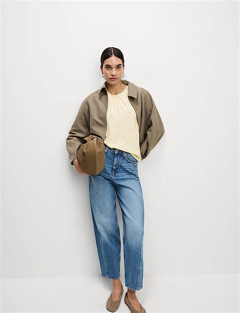 Buy Floral Regular Fit Puff Sleeve Top at Marks & Spencer