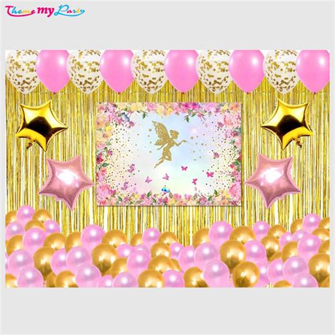 Butterflies & Fairies Theme Birthday Party Complete Party Set for Girl ...