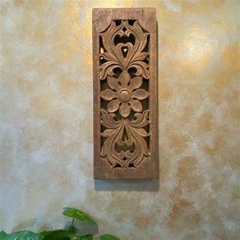 Vintage Wall Decor Hand-Carved Wall Decor Vintage Ganesha Wooden Art ...